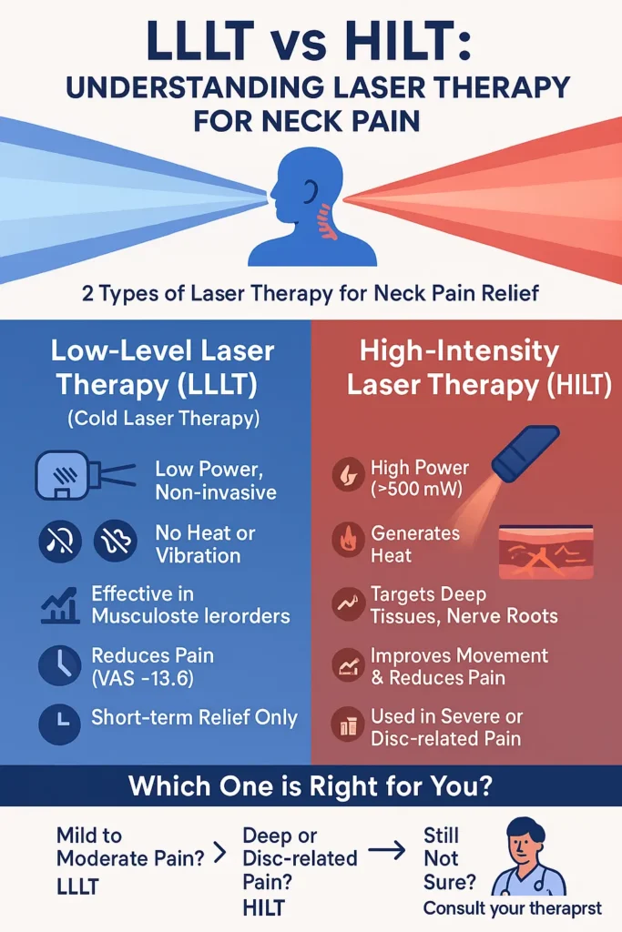 LLLT vs HILT_ Neck Pain Relief | Physiotherapy First LLLT-vs-HILT